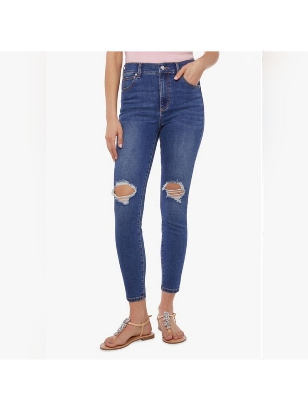 JustFab Booty Destroyed Sculptor Jeggings Size 33 - New With Tags